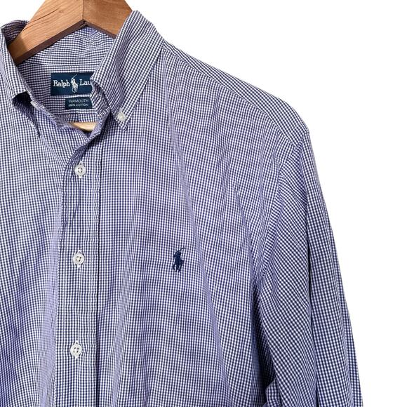 Ralph Lauren Vintage Check Yarmouth Long Sleeve Button Down Shirt 15.5 32/33 - Picture 3 of 10